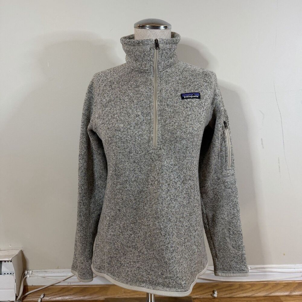 Patagonia Women's Better Sweater 1/4-Zip Fleece Birch White S Pullover Winter